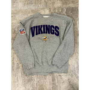 Vintage Starter Minnesota Vikings NFL Football Patch Logo Sweatshirt Logo Sz M